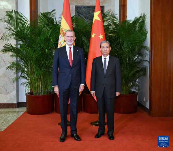 赵乐际会见西班牙国王费利佩六世
